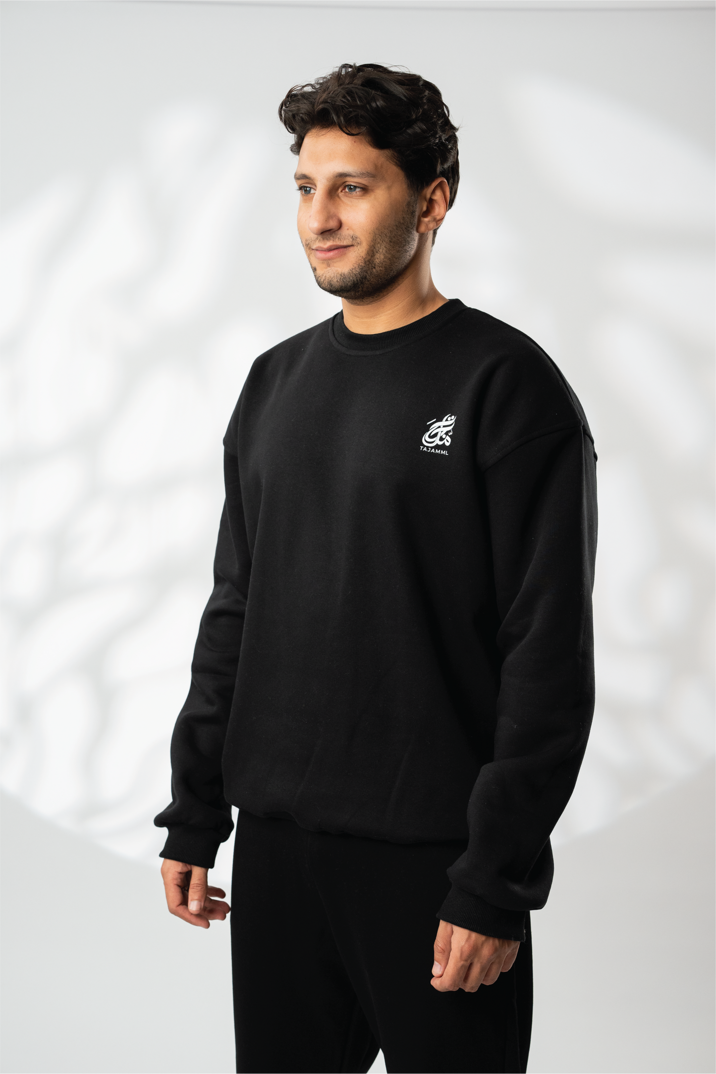 Black "حياتك دون دينك هزيمه" Sweatshirt Set