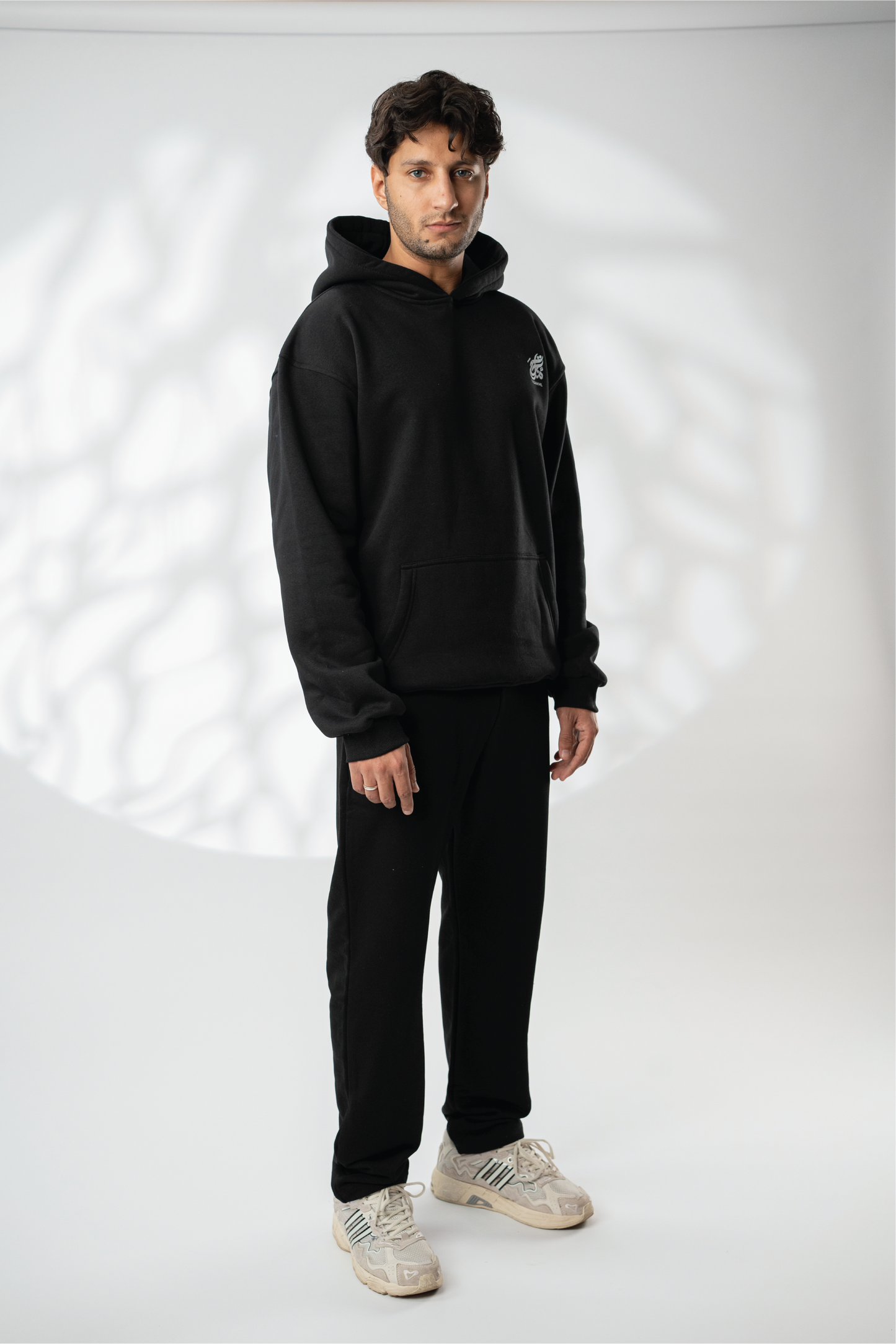 Black "حياتك دون دينك هزيمه" Printed Oversize Hoodie