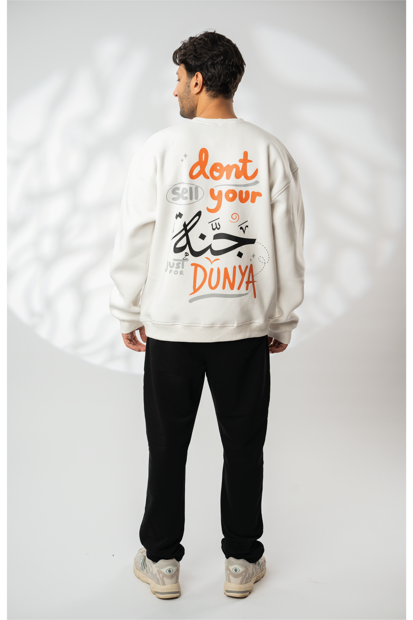 Off-White "Don’t Sell Your جنه just for Donya" Printed Oversize Sweatshirt